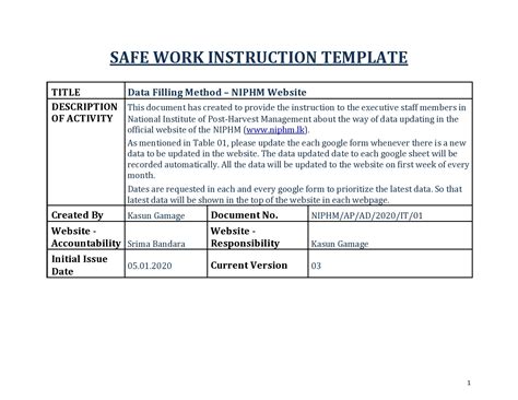 How To Write an Effective Work Instruction Template A StepbyStep