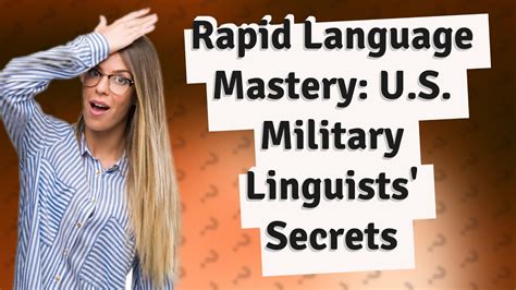 How U.S. Military Linguists Learn Languages Fast - YouTube