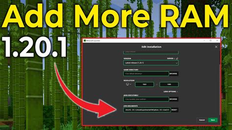How allocate more ram to minecraft