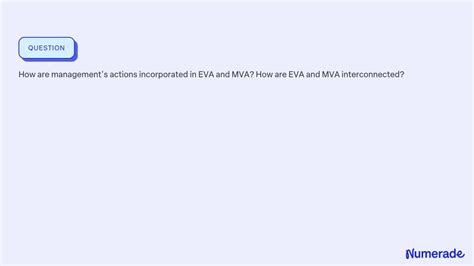 How are management’s actions incorporated in EVA and MVA?