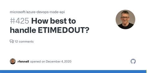 How best to handle ETIMEDOUT? #425 - GitHub