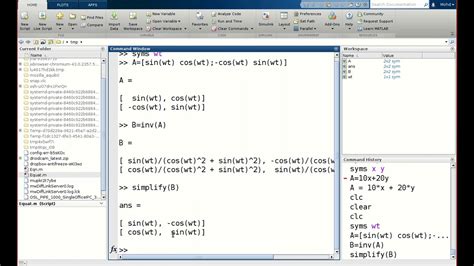 How can I assign an equation to a variable in MATLAB?