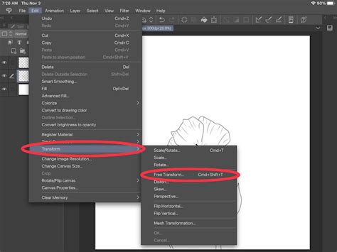 How can I free transform an image? - Clip Studio Official Support