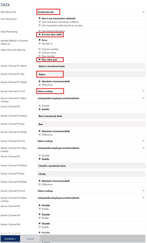 How can I monitor strings from an SQL database and show a