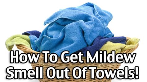 How can i get mildew smell out of towels. 3. Wash with Baking Soda. Baking soda is similar to vinegar in that it has many uses, and as it turns out, you can also use it to remove mildew smells. Generally speaking, half a cup should suffice, although it depends on the size of your laundry basket and load. For the best results, run the cycle with hot water. 