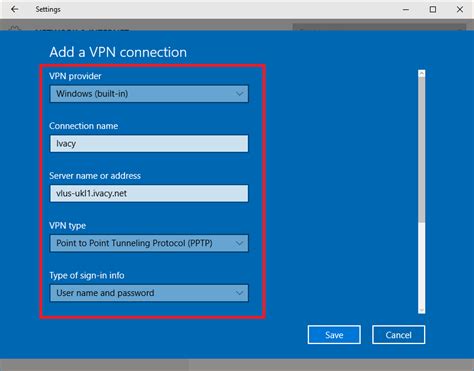 How can i setup a vpn. Step 1: Go to network and internet settings in windows ten and select VPN-> Add a VPN connection. Step 2: Click on Add a VPN connection and do the following. Choose Windows (built-in) as the VPN provider. Enter a connection name of your choice. Enter the IP address of the VPN server you set up. 