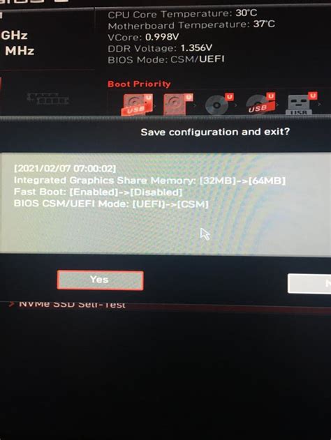 How can i switch back from csm mode to uefi mode?