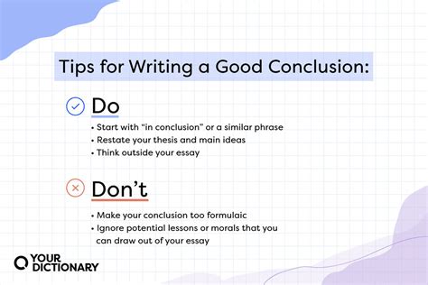 How can i write conclusion paragraph. Remind your readers of the key takeaways or arguments you've presented throughout your writing. Keep It Concise: Your conclusion should be to the point. Focus on reiterating your main points and providing a sense of ending to the reader. Reflect on the "So What" Factor: Address the broader implications of … 