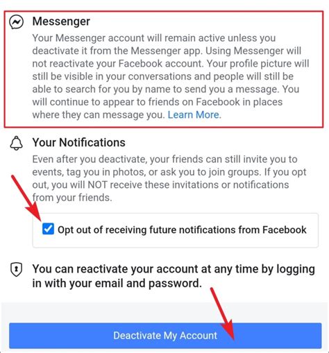 How deactivate messenger in iphone