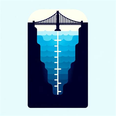 How deep is the water under the Golden Gate Bridge?