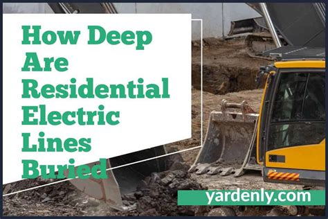 How deep should electrical lines be buried