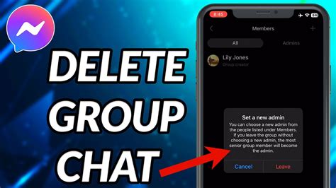 How delete group in messenger