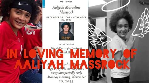 How did aaliyah massrock pass. Nov 29, 2023 · Aaliyah Marveline Massrock graced the world with her presence on December 24, 2009, in Akron, Ohio. Her excursion through life was unfortunately stopped, and the Jewel people group is left grieving the inauspicious loss of this lively soul. Aaliyah died in the early long stretches of Monday morning, November 20, 2023, leaving a significant void ... 