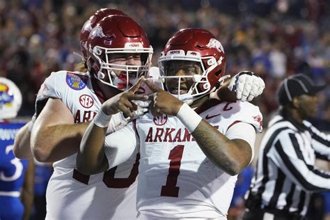 Mar 12, 2023 · Arkansas has an elite defense, ranking No. 16 in adjusted defensive efficiency on KenPom. The Razorbacks have the profile of a team that has caused Kansas trouble throughout the season due to ... 