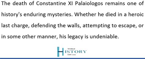 How did constantine die