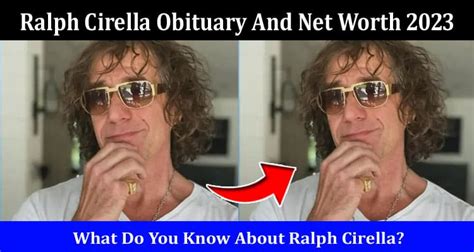 Radio host Howard Stern 's stylist, Ralph Cirella has passed away at the age of 58. Stern revealed the shocking news on "The Howard Stern" show, noting that Cirella died because he did not "take .... 