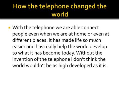 How did the telephone change the way people lived? - Answers