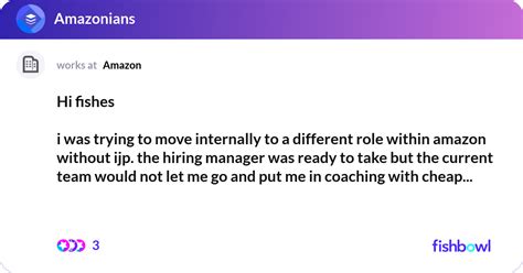 How difficult is it, to move internally from Amazo... Fishbowl