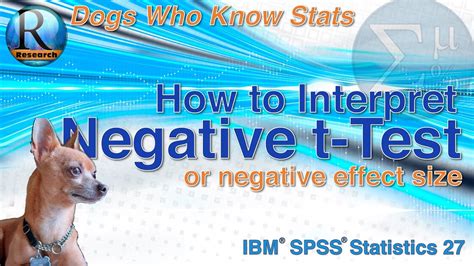 How do I Interpret a Negative t Test or a Negative Effect …