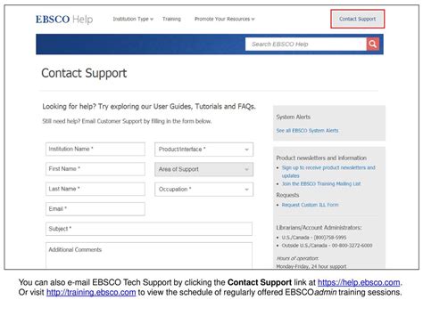 How do I contact EBSCO Support?