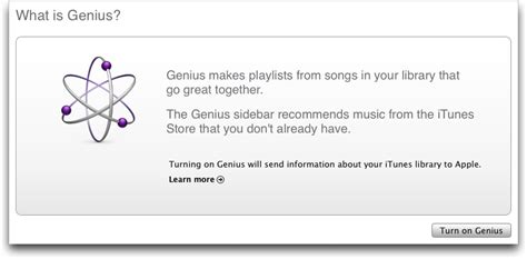 How do I enable or turn on the genius feature in the new Apple …