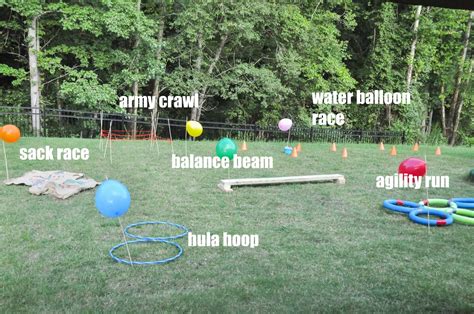 How do I make a simple obstacle course