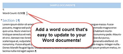 How do I perform a word count of my document?