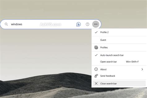 How do I permanently get rid of the Bing Search bar that keeps.