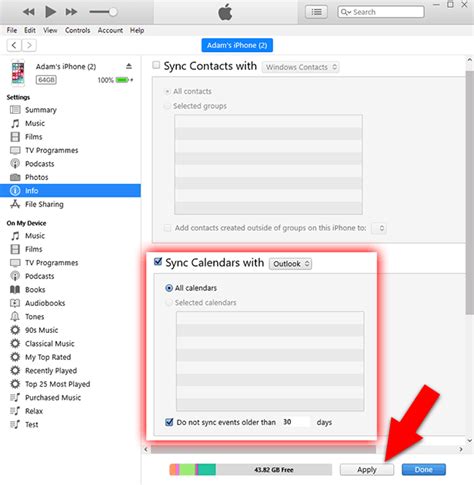 How do I sync my email contacts and calendar to my …