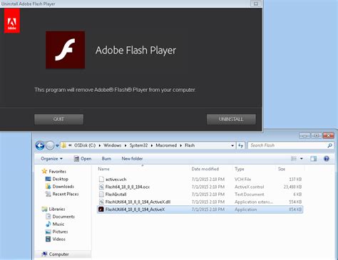 How do I uninstall Flash player silently using command …