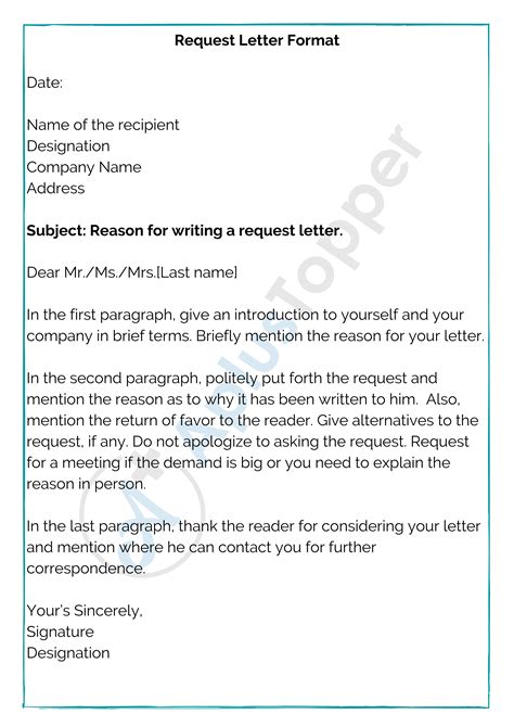 How do I write a letter to request for reasonable for
