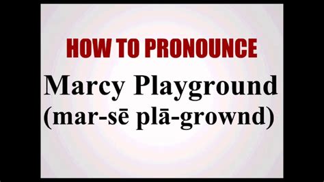 How do You Pronounce Marcy