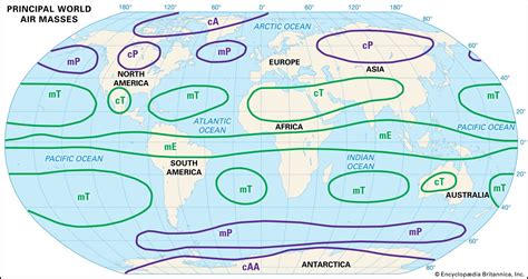 How do air masses affect temperature