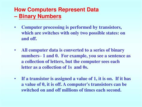 How do computers represent binary data in text, videos, …