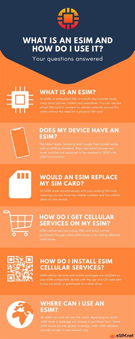How do esims work. Jul 1, 2022 · Unlike removable subscriber identity module (SIM) cards, eSIMs are a permanent part of your phone and enable you to use two different numbers on the same device. You can use an eSIM to add... 