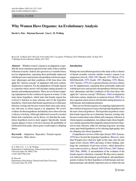 How do girls have orgasms.  Read on for the evolutionary explanation for th...