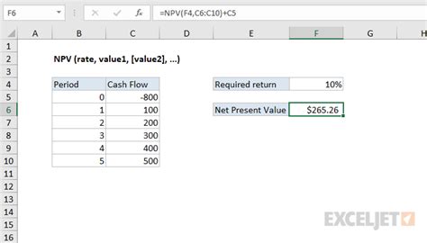How do i calculate npv in excel