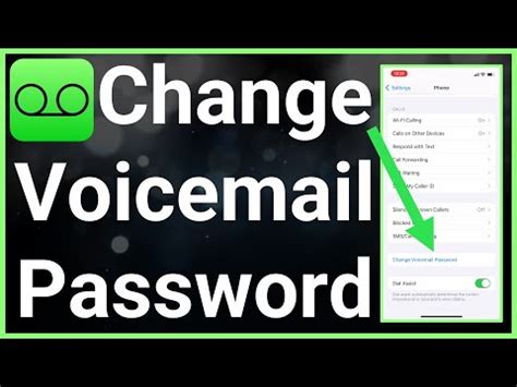  To change your Visual Voicemail password, you must kno
