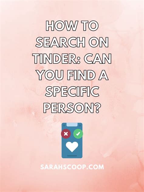 How do i find people on tinder. If you’ve already matched with the person, you can use tinder search to look for their profile.Go to the main screen on Tinder and tap the message icon. Then type the person’s name in the search bar at the top to look for them. This is the only way to find someone on Tinder by name.. One other way that you can search for them indirectly on … 