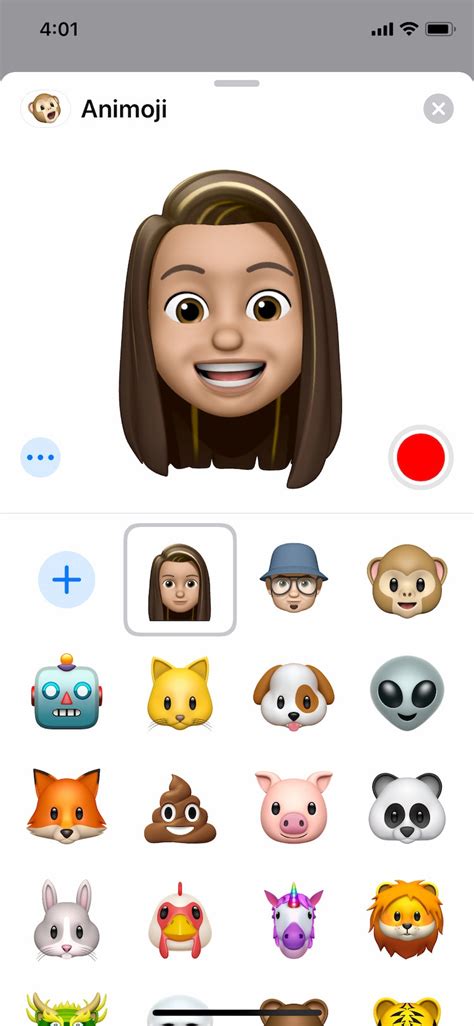 Now it's time to share your Memoji. You create it by tapping on the same icon above the keyboard, then picking the face you just made. You'll need to keep your head fairly close to your phone .... 