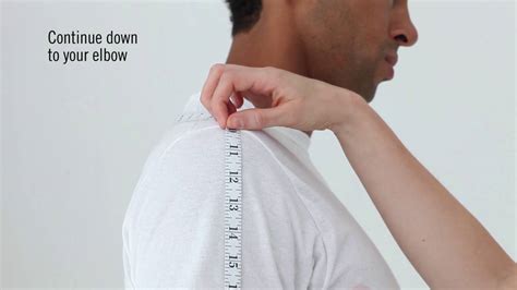 How do i measure sleeve length. Put the first end of the cloth tape where the shoulder seam meets the neck. Measure down (vertically over the stomach) to the point you want the jacket to end. The standard measurement is usually around your fingers. 2. How to Measure Chest. Measure Yourself for a Suit and Shirt - How to Measure your Chest. Watch on. 