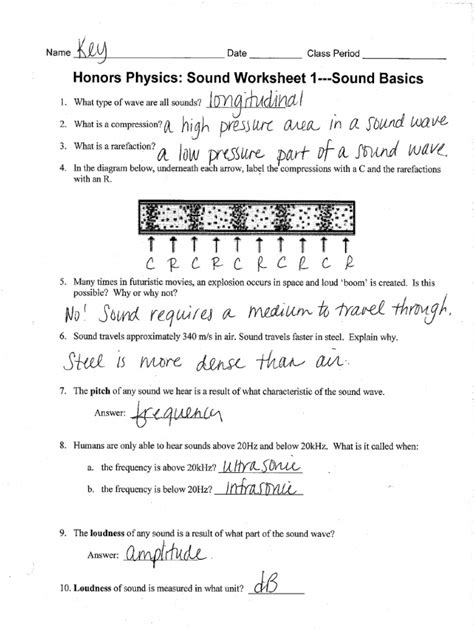 How do these sound worksheet answers.  Each question includes Honors Physics: Sound Workshe...