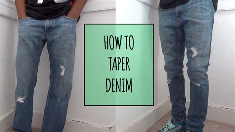 How do you ask a tailor to taper jeans from the knee down?