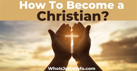 How do you become a christian. Jan 26, 2022 · In order to become a pastor, you'll have to acquire both the skills, the attitude, and the knowledge to act as a shepherd of your congregation: Pastors tend to their flock - It’s a pastor’s job to know his congregation and develop both their spiritual and physical well-being. 