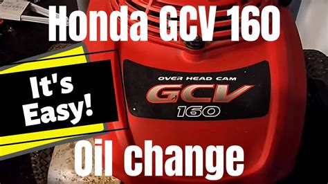 How do you change the oil in a Honda GCV160 pressure washer?