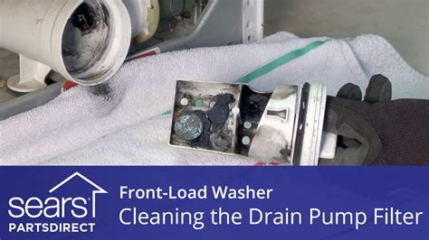 How do you clean a front load washer drain pump?