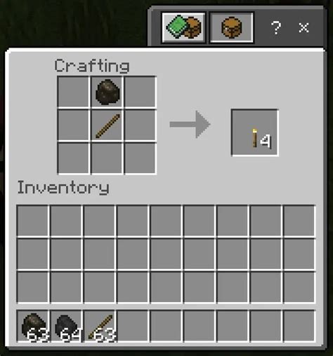 How do you craft torches in minecraft