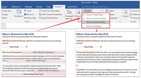 Add a section break. Select where you want a new section to begin. Go to Layout > Breaks. Choose the type of section break you want: Next Page Section break starts the new section on the following page. Continuous Section break starts the new section on the same page. This type of section break is often used to change the number of columns .... 