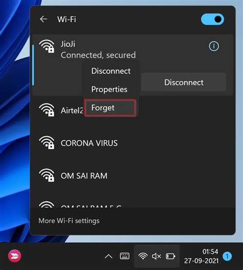 How do you delete or forget a WIFI network? - Millsaps College