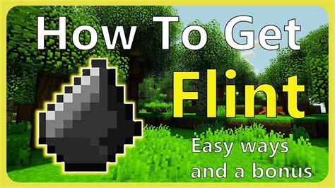 How do you get flint in minecraft